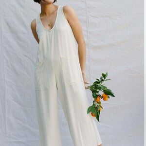 Rachel Pally $238 Linen Canvas Remy Jumpsuit in Beige